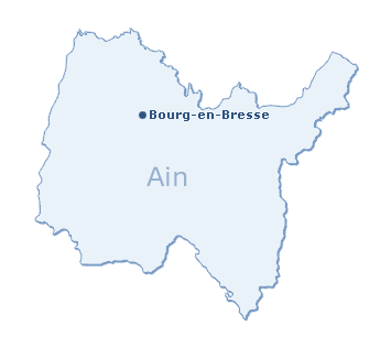 Carte du département de l'Ain