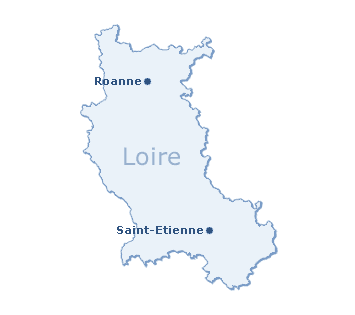 Carte du département de la Loire