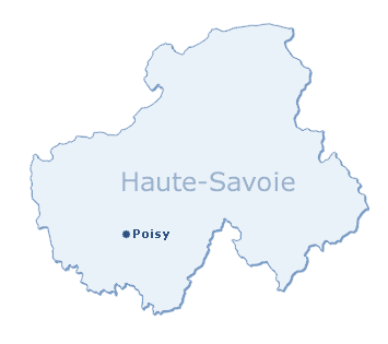 Carte du département de la Haute-Savoie