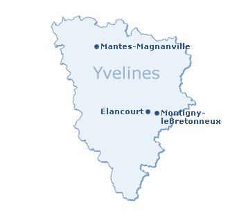 Carte du département des Yvelines