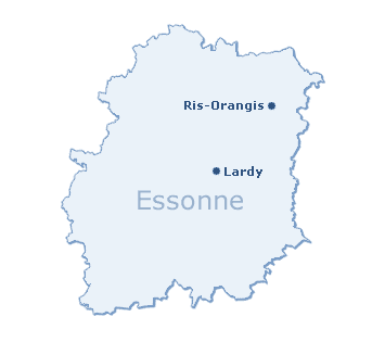 Carte du département de l'Essonne