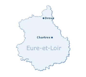Carte du département de l'Eure-et-Loir