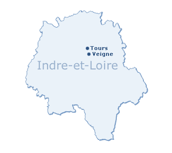Carte du département de l'Indre-et-Loire