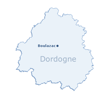 Carte du département de la Dordogne