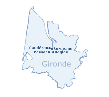 Carte du département de la Gironde