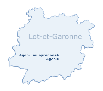 Carte du département du Lot-et-Garonne