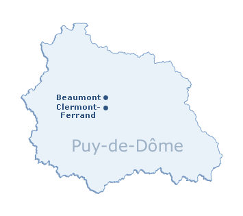 Carte du département du Puy-de-Dôme