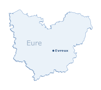 Carte du département de l'Eure
