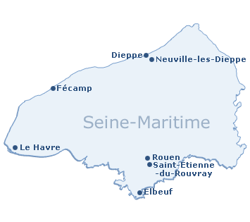 Carte du département de la Seine-Maritime