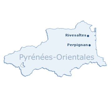 Carte du département des Pyrénées-Orientales