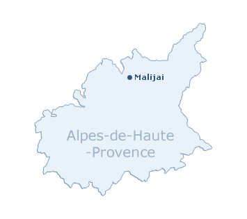 Carte du département des Alpes-de-Haute-Provence