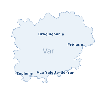 Carte du département du Var