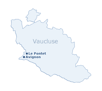 Carte du département du Vaucluse