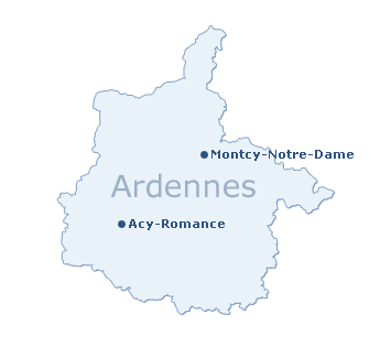 Carte du département des Ardennes