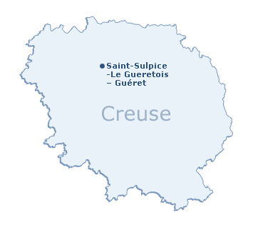 Carte du département de la Creuse