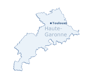 Carte du département de la Haute-Garonne