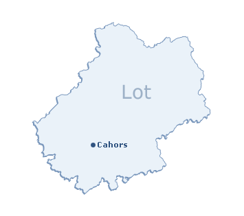 Carte du département du Lot