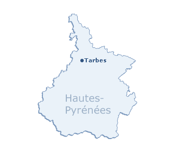 Carte du département des Hautes-Pyrénées