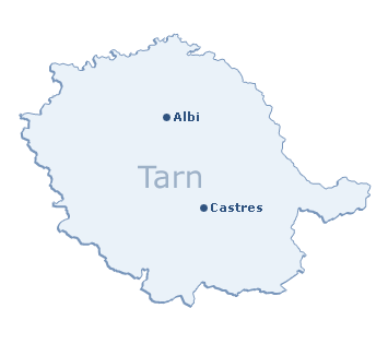 Carte du département du Tarn