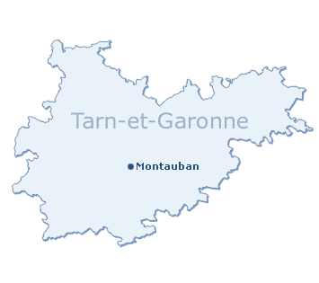 Carte du département du Tarn-et-Garonne