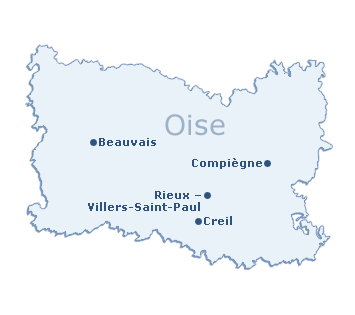 Carte du département de l'Oise