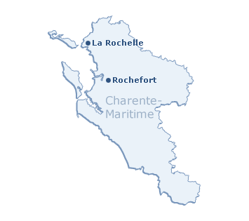 Carte du département de la Charente-Maritime
