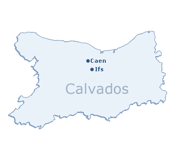 Carte du département du Calvados