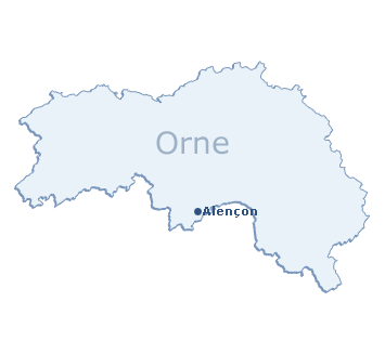 Carte du département de l'Orne