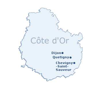 Carte du département de la Côte d'Or