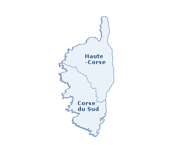 Carte de la région Corse