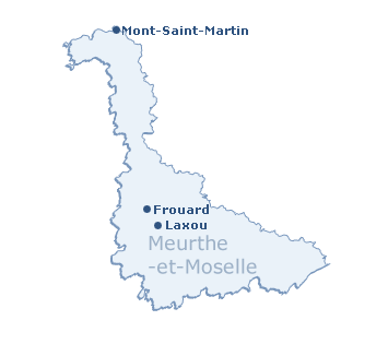 Carte du département de Meurthe-et-Moselle