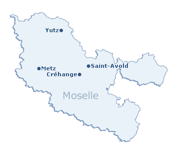 Carte du département de la Moselle